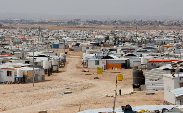 Zaatari -pakolaisleiri Jordaniassa.