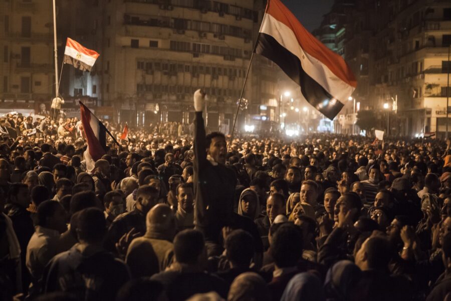 Opprør på Tahrir-plassen i Kairo, Egypt 2011.