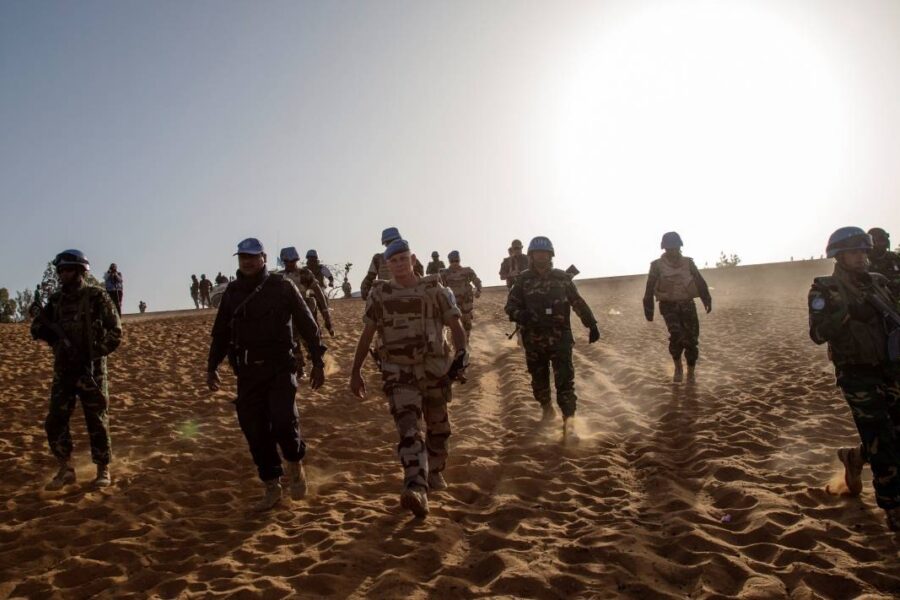 FNs fredsbevarende styrke MINUSMA i Mali i 2015.