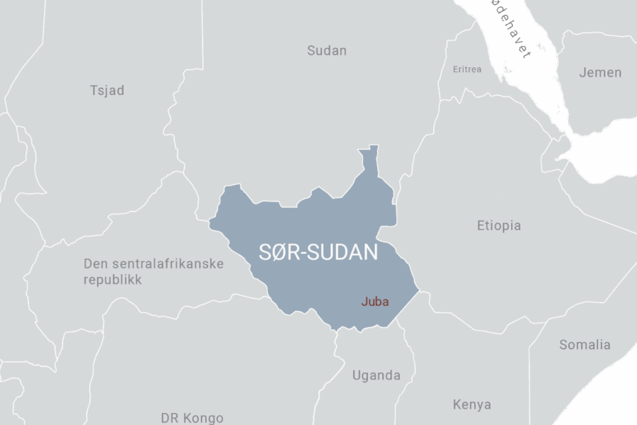 Kart over Sør-Sudan. Ill: FN-sambandet