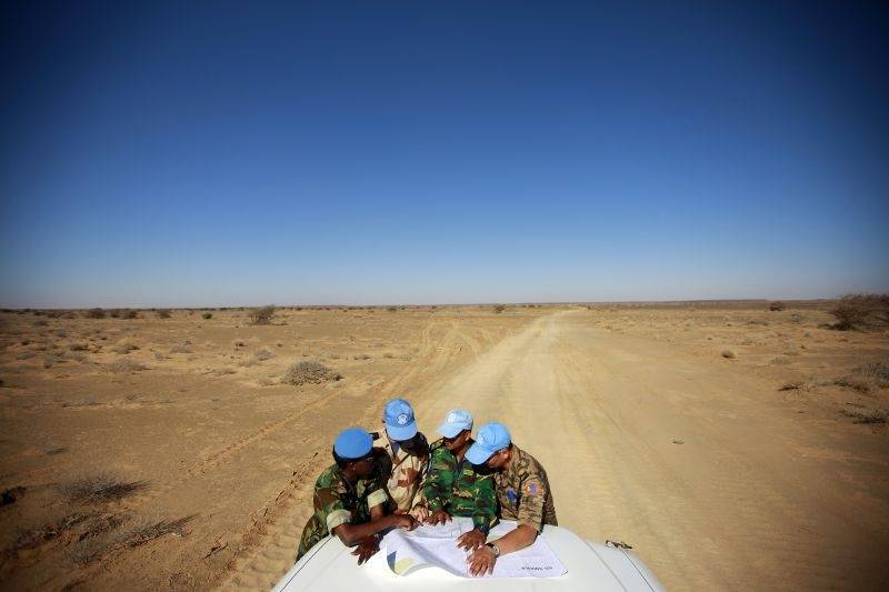 MINURSO-soldater i Västsahara. Foto: UN Photo/Martine Perret