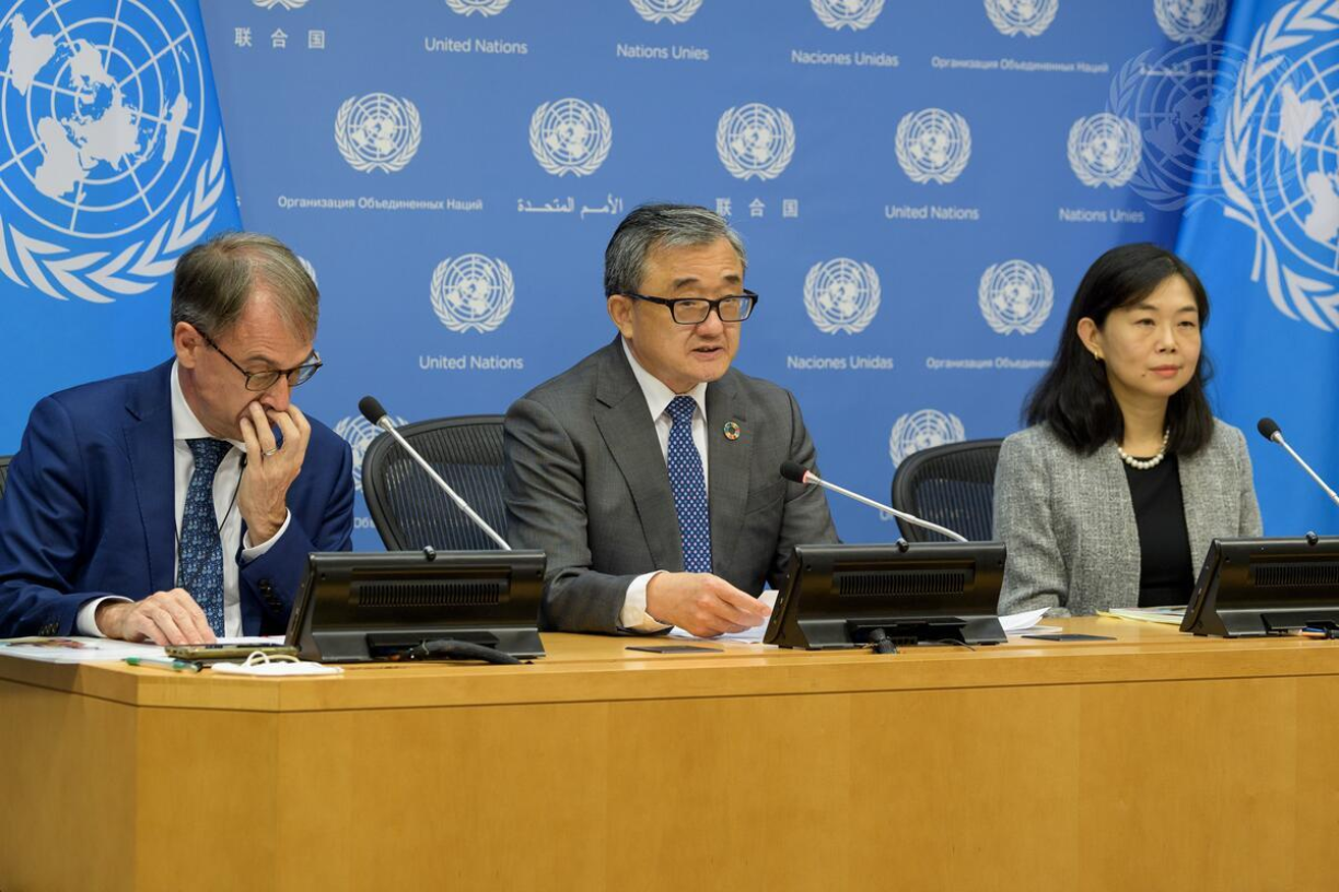 FNs pressekonferanse for lanseringen av «The Sustainable Development Goals Report 2022». Foto: UN Photo/Manuel Elías