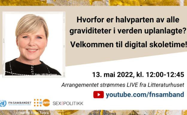 Velkommen til en digital skoletime med utviklingsminister Anne Beathe Tvinnereim og FN.