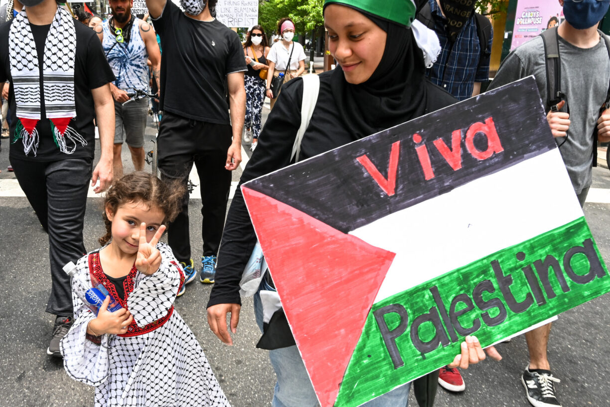 Demonstrasjon i USA for palestinernes rettigheter i 2021. Foto: Joe Piette/Flickr.