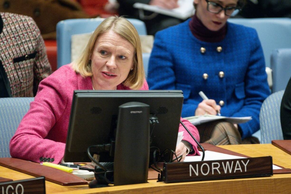 Utenriksminister Anniken Huitfeldt sier at regjeringen vil ha en ny periode i FNs sikkerhetsråd, fra 2039 til 2040. Her deltar hun i Rådet i desember 2022 under deres møte om situasjonen i Afghanistan. Foto: UN Photo/Eskinder Debebe.
