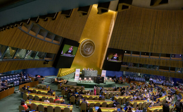 To tredjedeler av verdens befolkning vil sannsynligvis bo i urbane områder innen 2050. Derfor rettet FNs høynivåforum (HLPF) torsdag søkelyset på bærekraftig byutvikling. Foto: UN Photo/Manuel Elías