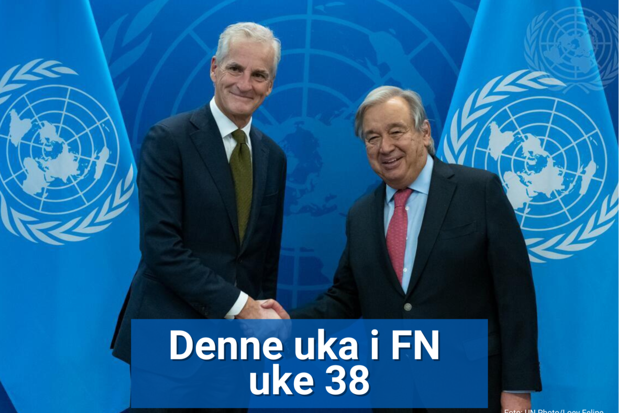 Denne uken åpner høynivåuken av årets Generalforsamling i FN. Det er ventet at omkring 140 verdensledere vil delta – inkludert 94 statsoverhoder, som er en rekord. Norge stiller med en sterk delegasjon igjen i år, ledet av statsminister Jonas Gahr Støre, med deltakelse fra utenriksminister Espen Barth Eide, utviklingsminister Anne Beathe Kristiansen Tvinnereim, og klima- og miljøminister Tore O. Sandvik. Foto: UN Photo/Loey Felipe