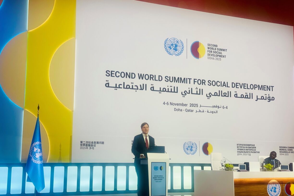 Det norske innlegget ble i dag holdt av utviklingsminister Åsmund Aukrust, som utfordret verdens ledere: Hvordan kan bistand være effektiv – og samtidig bygge på menneskerettigheter, likestilling og rettferdighet? Foto: FN-sambandet