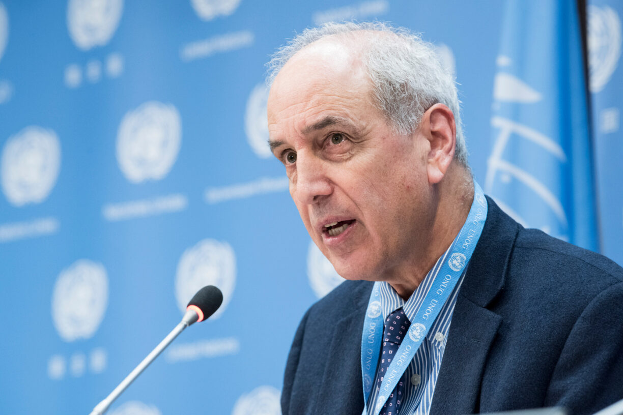 FNs spesialrapportør Michael Lynk kritiserer Israels brudd på folkeretten. Foto: UN Photo/Kim Houghton
