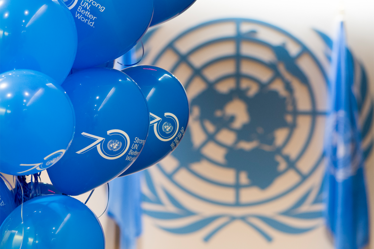 Fra FNs 70 års feiring i 2015. Foto: UN Photo/Mark Garten
