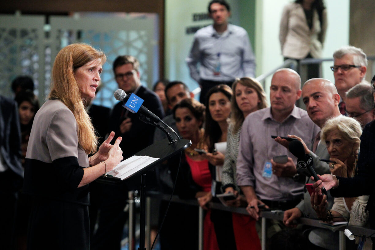Foto: USAs tidligere FN-ambassadør, Samantha Power, i 2013. Nå er Power nominert til direktørstillingen i USAID. Foto: UN Photo/JC McIlwaine